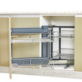 Panier de tiroir d'armoire en fil métallique magique